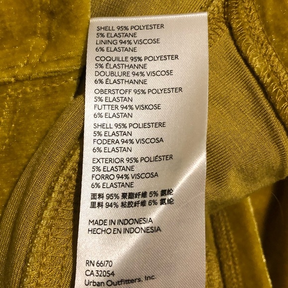 Free People Hold Me Puff Sleeve Velvet Top In Glistening Gold. NWT! Sz S - Picture 10 of 10